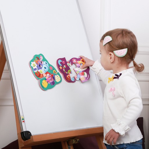 Magnetic baby puzzle «Cow-Cat»