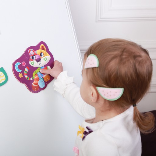 Magnetic baby puzzle «Cow-Cat»