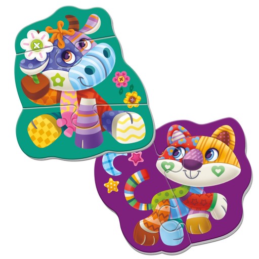 Magnetic baby puzzle «Cow-Cat»